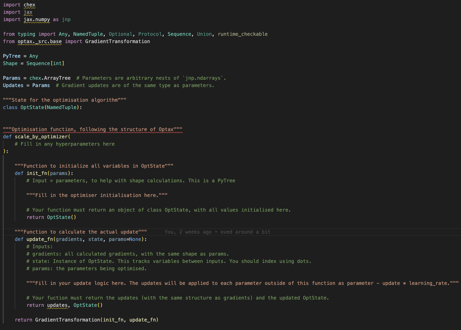 Edit optim.py template